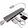 Multifunctional Type-c Hub 6-in-1 Type-c Adapter 4K HDMI Output USB 3.0 Ports With Card Reader Hub for MacBook PC Phone