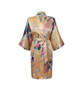 Silk Satin Wedding Bride Bridesmaid Robe Floral Bathrobe Short Kimono Robe For Women