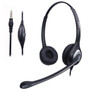 Wantek 3.5mm Headphone Cell Phone Headset Noise Canceling Mic and Adjustable Fit Headband for iPhone Samsung Huawei xiaomi ipad