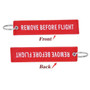 Red Remove Before Flight Designed Key Chains