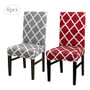 6PC Chair Cover Printed Stretch Anti-dirty Elastic Seat Cover Used For Wedding Party Home Kitchen Dining Room Office Living Room