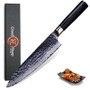 Grandsharp 8 Inch Chef's Knife 67 Layers Japanese Damascus Steel Damascus Chef Knife VG10 Damascus Kitchen Knife  Cooking Tool