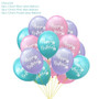 Mermaid Theme Party Happy Birthday Blue Purple Mermaid Banner Balloons Baby Shower Supplies Wedding Kids Party Decoration