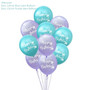 Mermaid Theme Party Happy Birthday Blue Purple Mermaid Banner Balloons Baby Shower Supplies Wedding Kids Party Decoration