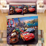 Disney Bedding Set King Size Lightning McQueen Cars Bed Linens For Kids Bedroom Decor Queen Coverlets King Boy's Quilt Cover 3D