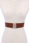 Metal Buckle Pu Leather Elastic Belt