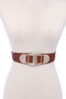 Metal Buckle Pu Leather Elastic Belt