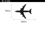 Four Engine Aircraft from Above Designed Wall Sticker
