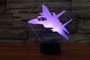 Cruising Military Jet Designed 3D Lamps
