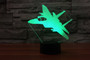 Cruising Military Jet Designed 3D Lamps