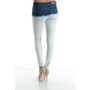 Women's Bleached Ripped Skinny Denim Jeans