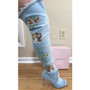 Women's Denim Over The Knee Embroidered Boots