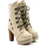 Women's Lace Up Chunky Heel Boots