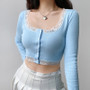 lacey cropped cardigan