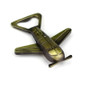 Antique Bronze Designed Airplane Shaped Key Chain & Bottle Opener