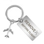 Remove Before Flight Tagged Airplane Key Chain