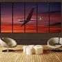 Cruising Glider at Sunset Printed Canvas Prints (5 Pieces)