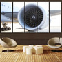 Close Up to Boeing 777 Engine Printed Canvas Prints (5 Pieces)