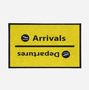 Arrival and Departures 4 (Yellow) Designed Door Mats