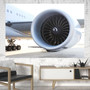 Close Up to Boeing 777 Engine Printed Canvas Posters (1 Piece)