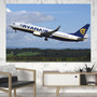 Departing Ryanair's Boeing 737 Printed Canvas Posters (1 Piece)