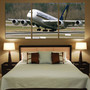 Departing Singapore Airlines A380 Printed Canvas Posters (3 Pieces)