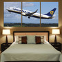 Departing Ryanair's Boeing 737 Printed Canvas Posters (3 Pieces)