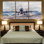 Departing Boeing 737 Printed Canvas Posters (3 Pieces)