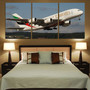 Departing Emirates A380 Printed Canvas Posters (3 Pieces)