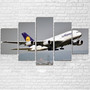 Departing Lufthansa's A380 Printed Multiple Canvas Poster