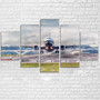 Departing Boeing 737 Printed Multiple Canvas Poster