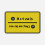 Arrival and Departures 4 (Yellow) Designed Bath Mats