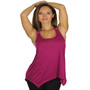 Women's Sleeveless Racer Back Solid Active Wear Top