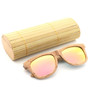 UV400 Handmade Retro Bamboo Wood Polarized Sunglasses Mirrored Wooden Glasses