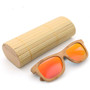 UV400 Handmade Retro Bamboo Wood Polarized Sunglasses Mirrored Wooden Glasses