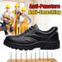 TENGOO Men's Leather Hiking Steel Toe Work Safety Mesh Anti-slip Anti-Collision Climbing Shoes Safety Shoes