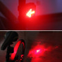 XANES STL-01 64 LED 80LM Intelligent Automatic Induction Steel Ring Brake Safety Bicycle Taillight with Infrared Laser Warning Waterproof Night Light USB Charging