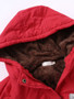 Casual Loose Pockets Zipper Fleece Hooded Coat