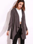 Casual Women Lapel Long Sleeve Solid Color Pockets Cardigan