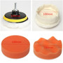 Drillpro 6pcs 4 Inch High Gross Car Polisher Polishing Polish Buffer Clean Waxing Pads Set