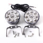 2PCS 70cm Round LED Front Driving Fog Lamps Daytime Running Lights DRL 12V 9W 7000K for Car Trailer ATV