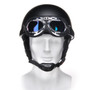 Retro Vintage Motorcycle Helmet Safety Half Helmet with Sun Visor UV Goggles