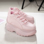 pink platform sneakers