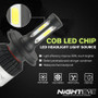 NightEye S2 COB LED Car Headlights 9005 9006 H4 H7 H11 H1 Bulbs Fog Lamps 72W 9000LM 6500K 2PCS