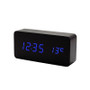 Alarm Clock LED Wooden VST Creatives Thermometer Digital Display Voice Control