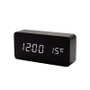 Alarm Clock LED Wooden VST Creatives Thermometer Digital Display Voice Control