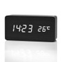 Alarm Clock LED Wooden VST Creatives Thermometer Digital Display Voice Control