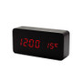 Alarm Clock LED Wooden VST Creatives Thermometer Digital Display Voice Control