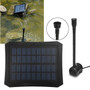 7V Solar Power Fountain Pool Water Pump Kit Timer/LED Light Garden Pond Submersible Pumps