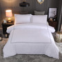 3 PCS Bedding Sets Solid Color With Embroidery Quilt Cover Pillowcase For Double Bed Size